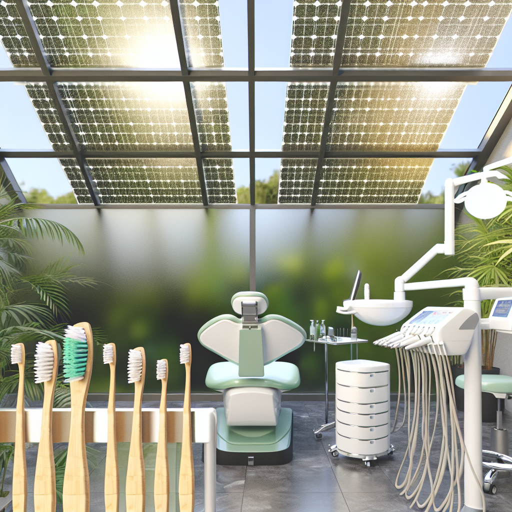 Modern eco-friendly dental clinic with green innovations